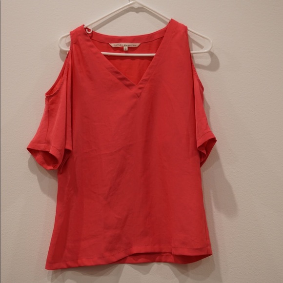 Rachel Roy - Hot Pink Blouse Shoulder Cut Outs - S - Picture 1 of 2